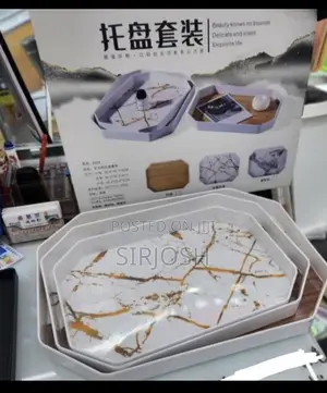Golden Marble Ceramic Tray