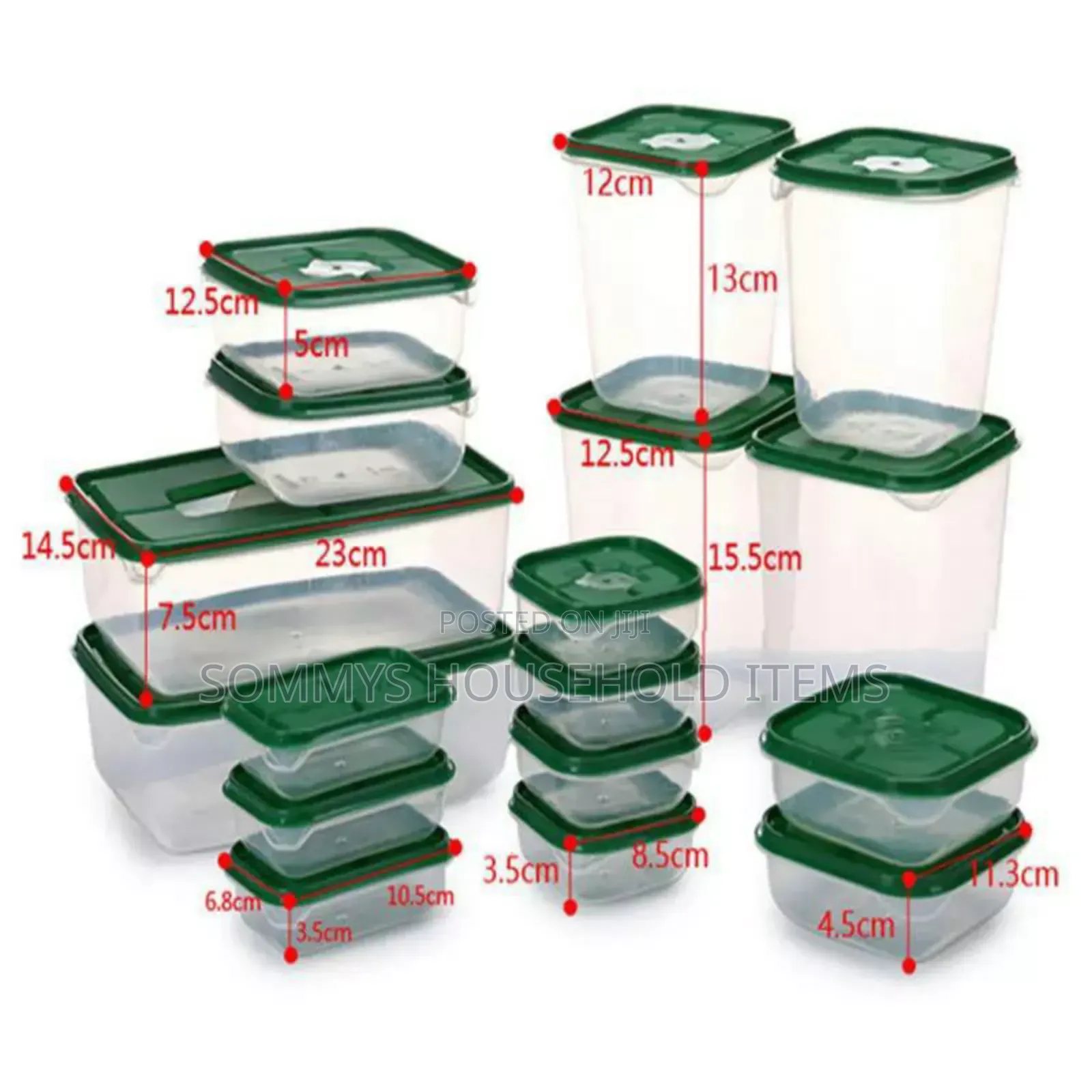 17pcs Refrigerator Storage Containers
