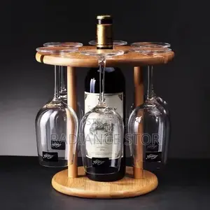 Wine Bottle Rack With Wine Glass Holders