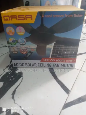 QASA AC/ DC Solar Ceiling Fan Power Input 25w