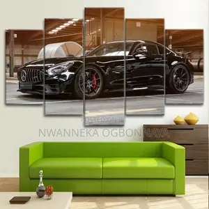 5 Pieces Canvas Art Luxury Super Sports Car Artwork