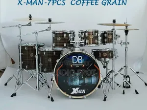 Original D-B X-MAN Professional 7pcs Acoustic Drum Set