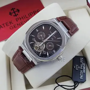 Original Patek Philippe Chronograph Brown Leather Watch
