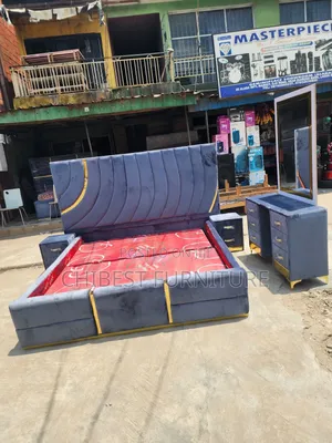 Quality 6by6 Complete Set of Upholstery Padded Bed