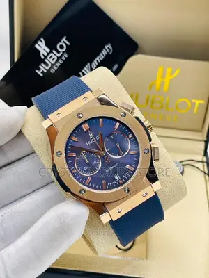 Hublot Quality Luxury Chronograph Rubber Strap Wristwatch