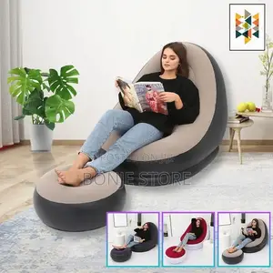 Inflatable Sofa With Foot Cushion With Electric Pump