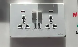 13amps Double USB Socket (White Color