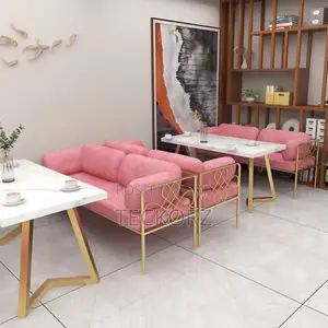 Luxury Restaurant Coffee Shop Loveseat Table