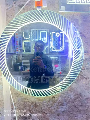 Round Led Wall Mirror With Colour Led Light 60cmx60cm