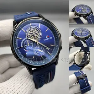 Tommy Hilfiger Quality Men Rubber Strap Wristwatch
