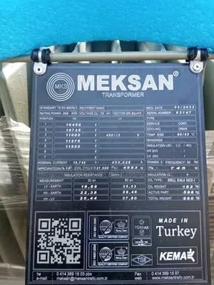 300kva 11kv Meksan Transformers 416v