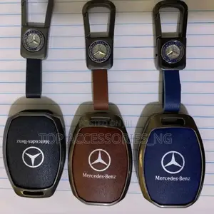 Quality Leather Key Holder Fob and Cover for Mercedes Models
