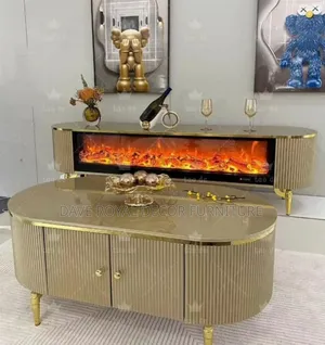 High Quality Modern Fire Place TV Stands With Centre Table