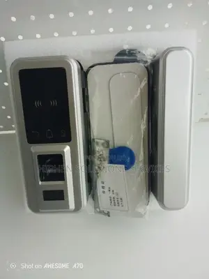 Password Fingerprint Card Glass Aluminum Door Lock
