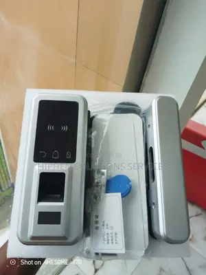 Password Fingerprint Card Glass Aluminum Door Lock