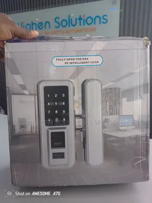 Smart Glass Swing Office Door Lock - Fingerprint, Password