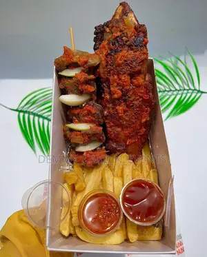 Chicken/BBQ/Yam Fries/Chips/Plantain/Sauce