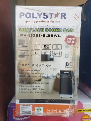 2.0 Polystar Wireless Sound Bar