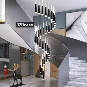 LED Staircase Drop Chandelier Light