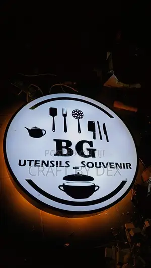 Double Side Lighted and Suspended Signage