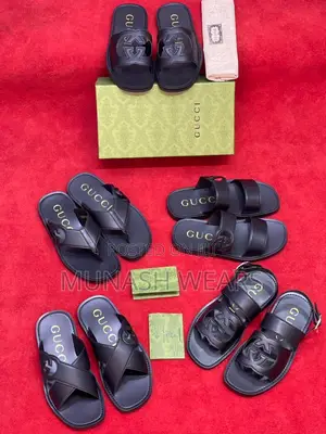 Original Leather Gucci Slipers and Sandal