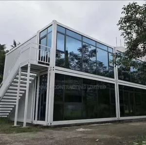 Portacabin Storey Building With Glass Walls.
