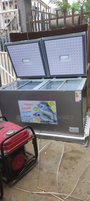 390 Litres Snowsea Double Door Chest Freezer, Silver Color