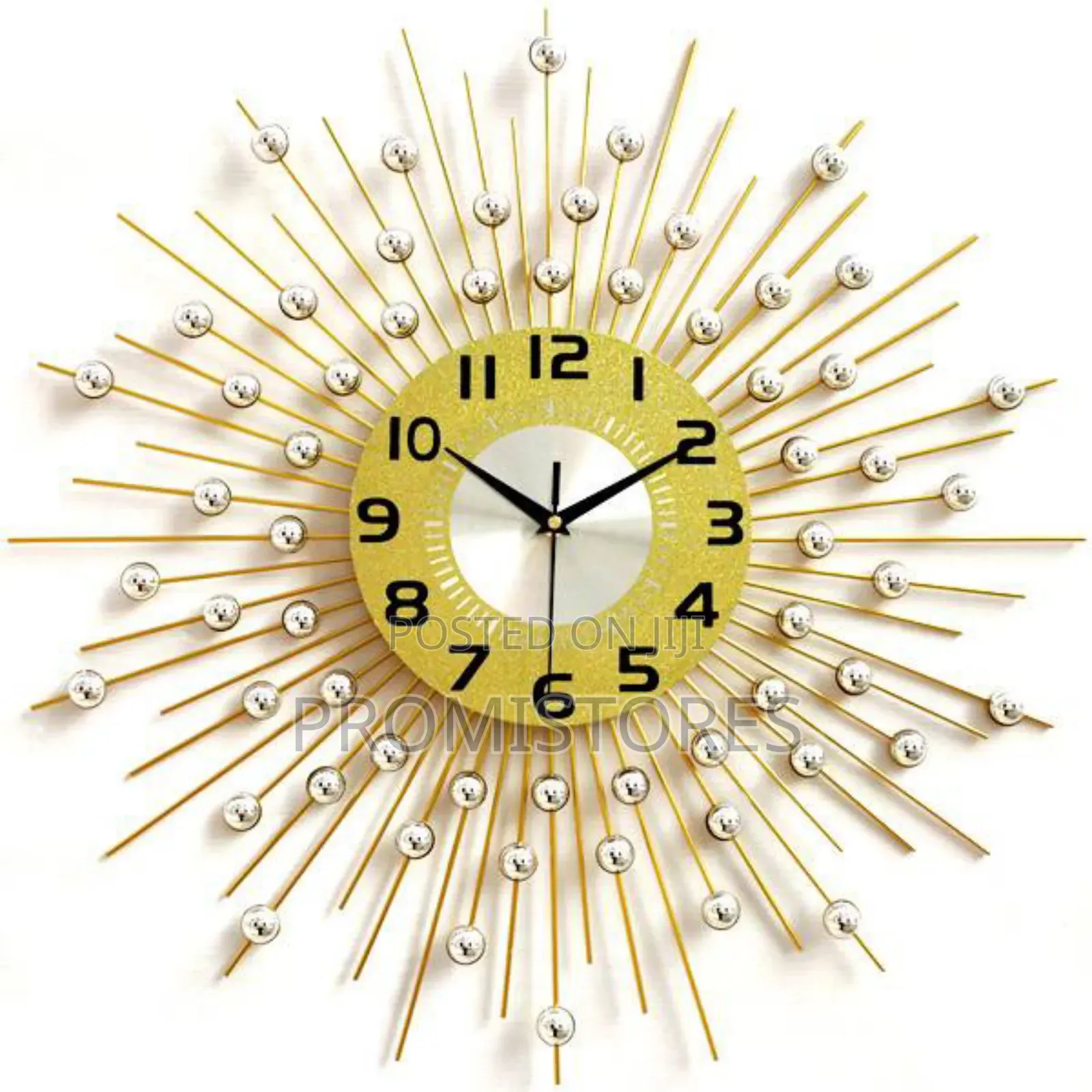 Mute Crystal Wall Clock Decor