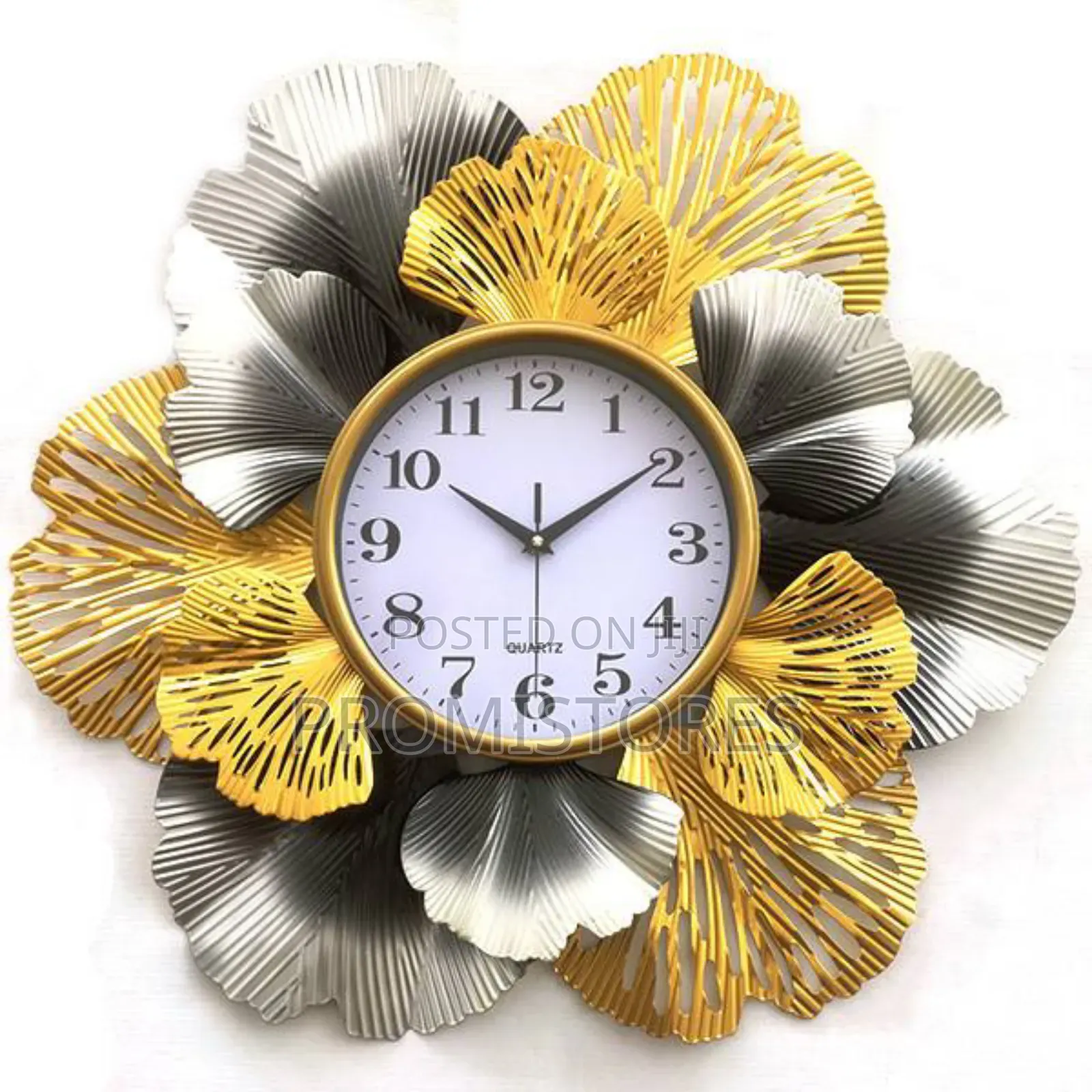 3D Design Ginkgo Leaf Wall Clock