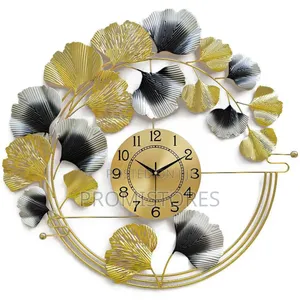 3D Design Ginkgo Leaf Wall Clock