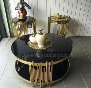 Specious Glass Center Table Set 3 in 1
