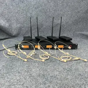 4 Channel Professional Uhf Shure Wireless Headset Microphone