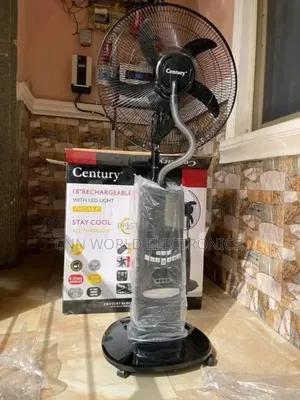 New Century 18" Water Mist Rechargeable Standing Fan Copper
