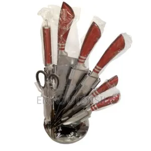Kitchen Knife Set With Stand - Pack of 8 Pieces