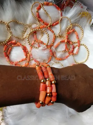 Coral Beaded Bangles