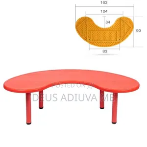 Plastic Half Moon Table Kids Furniture