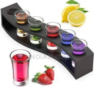 6 Holes Bamboo Tequila Shot Rack- 10pcs
