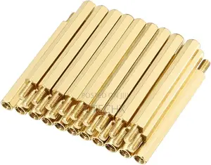 M3 40+6mm Female Male Thread Brass Hex Spacer Screw 30pcs