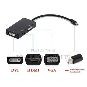 Thunderbolt Mini Display Port Dp to Hdmi Dvi Vga Adapter