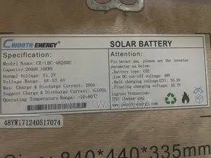 Cworth 10kwh 48v Lithium Ion Battery