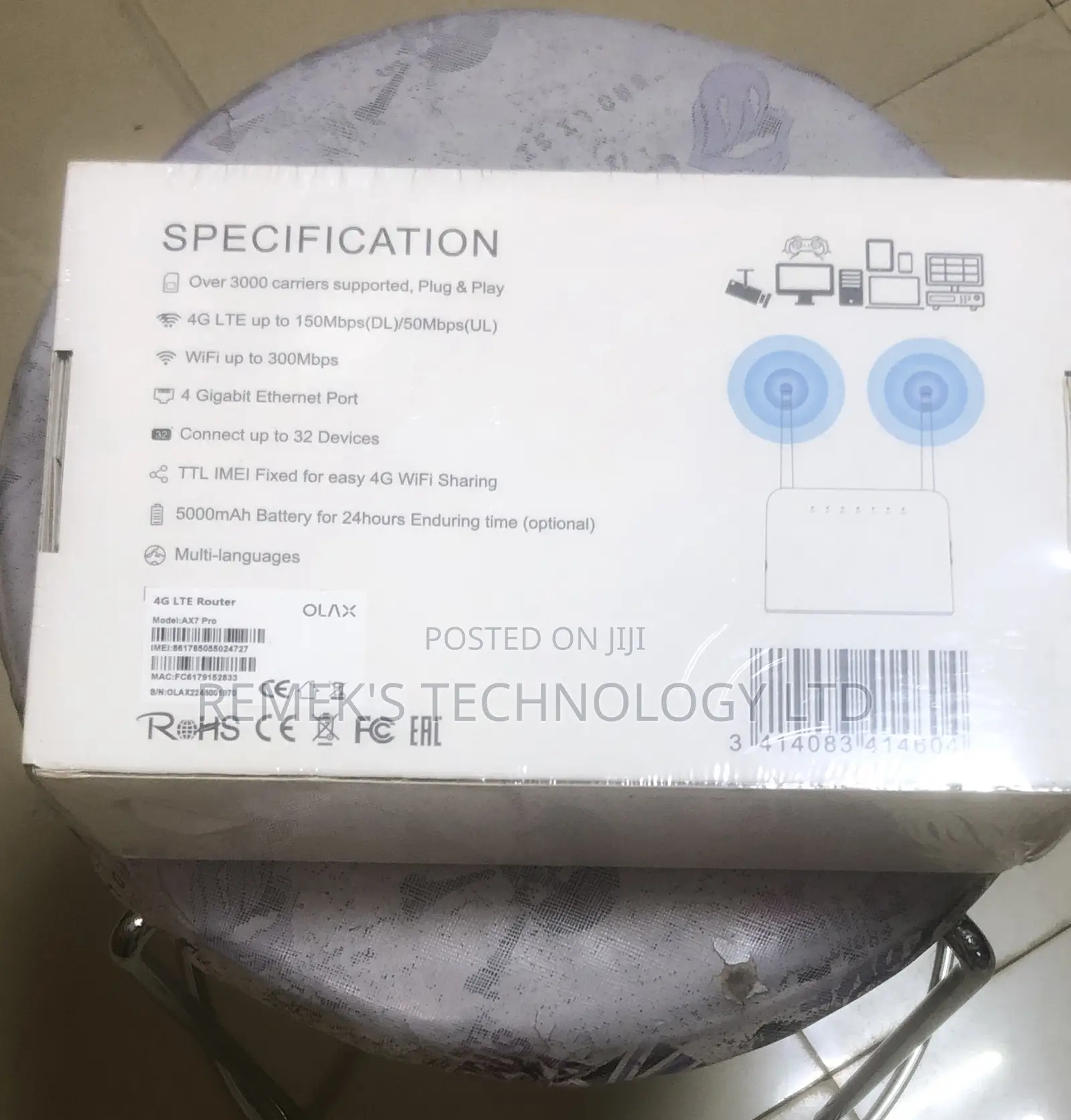 Olax 4G LTE Router Ax7 PRO