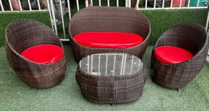 Original Outdoor Rattan Chair With Table