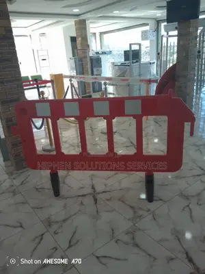 Plastic Safety Barrier 150cm - Red - Stackable