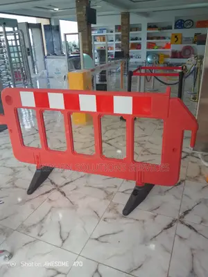 Plastic Safety Barrier 150cm - Red - Stackable