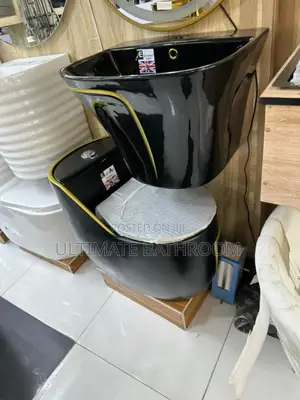 Black And Gold Married W/C With Basin