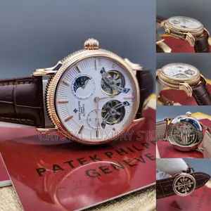 Patek Philippe Quality Luxury Genuine Leather Wristwatch