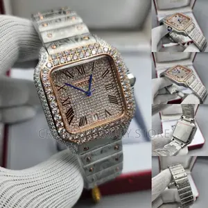 Cartier Quality Luxury Men High-End Zirconia Wristwatch