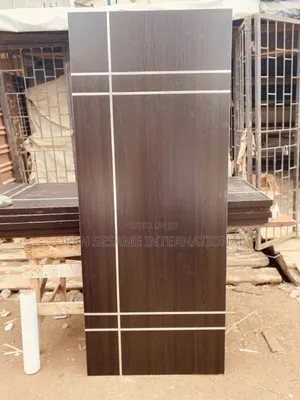 Black Wenge HDF Door With Silver Chrome