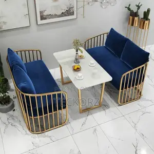 Golden Stainless Steel Restaurant Dinning Table and Chairs