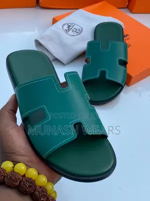 Hermes Leather Slipers